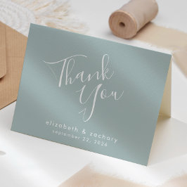 スクリプモダント海ガラス緑結婚の感謝 カード