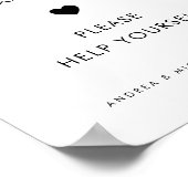 スクリプモダント深夜スナックハートの結婚サイン ポスター (角)