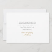 スクリプモダント生まれたばかりのベビー3写真ありがとう サンキューカード (裏面)