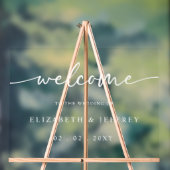 スクリプモダント白の結婚ウェルカムサイン アクリルサイン (ニュートラル)