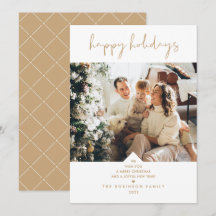 スクリプモダント白エレガント金ゴールドクリスマスフォト