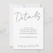 スクリプモダント白結婚のWebサイト詳細QR 招待状 (正面)