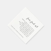 スクリプモダント白黒おもしろいファクト# 3卒業 スタンダードカクテルナプキン (角)