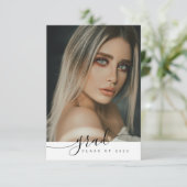 スクリプモダント白黒の卒業式パーティー 招待状 (スタンド正面)