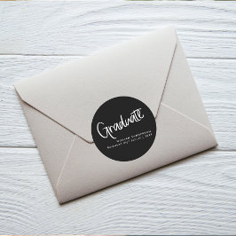 スクリプモダント白黒の卒業 ラウンドシール