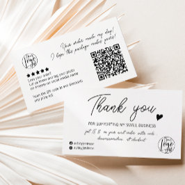 スクリプモダント白黒の注文ロ感謝していゴはqr 名刺