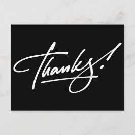 スクリプモダント白黒サンキューカード ポストカード
