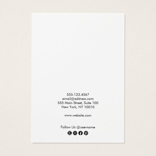 スクリプモダント白黒ネックレスディスプレイカード (裏面)