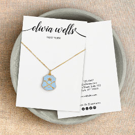 スクリプモダント白黒ネックレスディスプレイカード