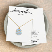 スクリプモダント白黒ネックレスディスプレイカード