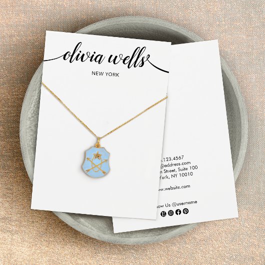 スクリプモダント白黒ネックレスディスプレイカード