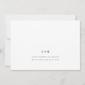 スクリプモダント白黒ブライダルシャワー 招待状 (裏面)