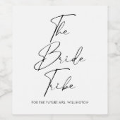 スクリプモダント白黒ブリーズメイドの提案 ワインラベル (シングルラベル)