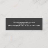 スクリプモダント白黒最小主義QRコード スキニー名刺 (裏面)