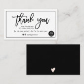 スクリプモダント白黒順感謝してい序 名刺 (正面/裏面)