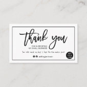 スクリプモダント白黒順感謝してい序 名刺 (正面)