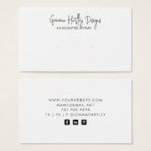 スクリプモダント白黒Jewleryディスプレイカード (正面&裏面)