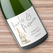 スクリプモダント真珠Prosecco応援Henパーティー スパークリングワインラベル