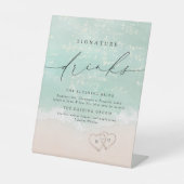 スクリプモダント砂ハートビーチシグネチャードリンク 台座サイン (正面)