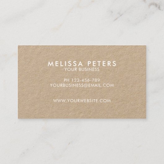 スクリプモダント素朴クラフト 名刺 (裏面)