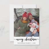 スクリプモダント素朴・クリスマス・フォト・カード サンキューカード (正面)