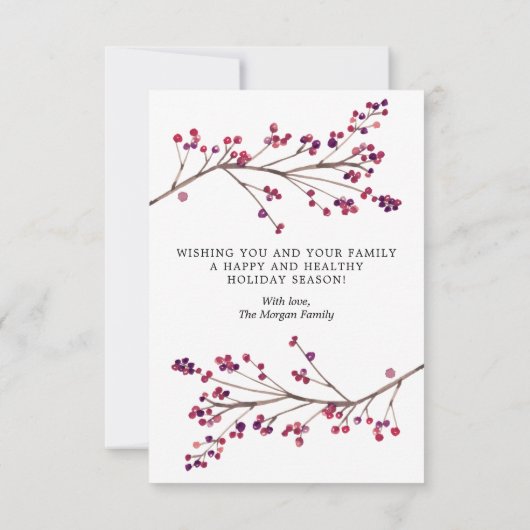 スクリプモダント素朴・クリスマス・フォト・カード サンキューカード (裏面)