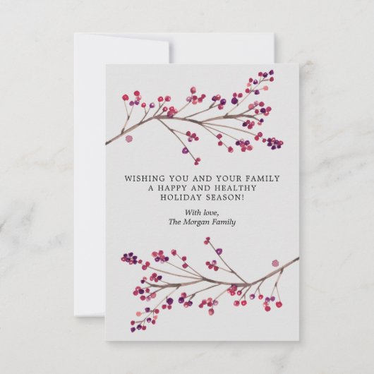 スクリプモダント素朴・クリスマス・フォト・カード サンキューカード (裏面)