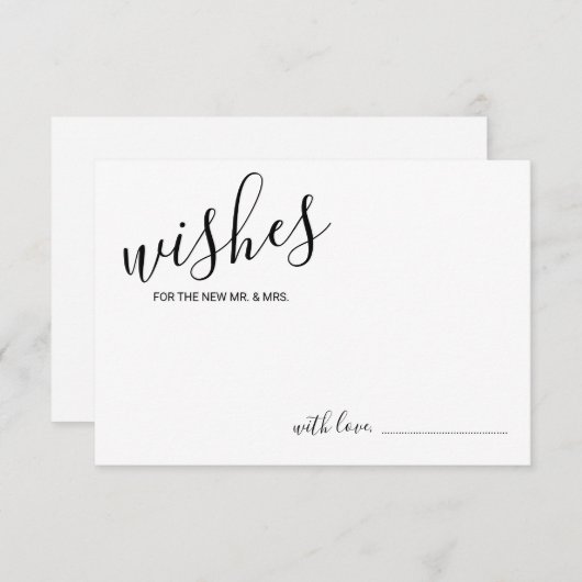 スクリプモダント結婚のアドバイスとウィッシュカード アドバイスカード (正面/裏面)