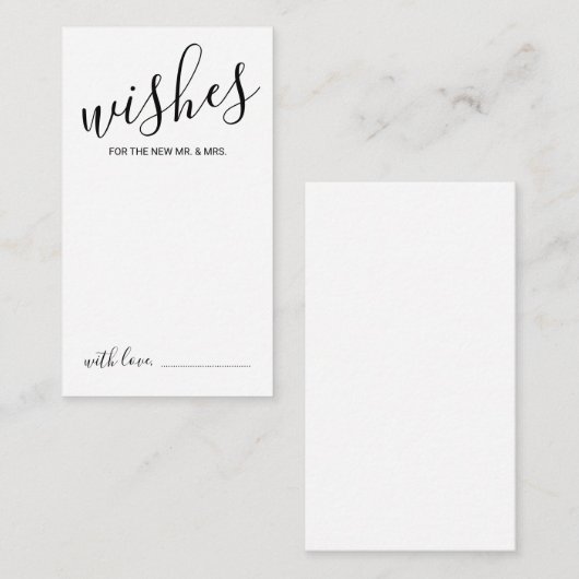 スクリプモダント結婚のアドバイスとウィッシュカード アドバイスカード (正面/裏面)