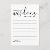 スクリプモダント結婚のアドバイスとウィッシュカード アドバイスカード (正面)