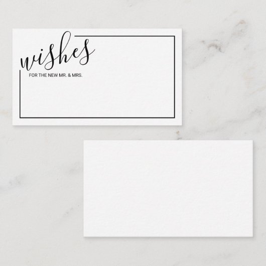 スクリプモダント結婚のアドバイスとウィッシュカード アドバイスカード (正面/裏面)