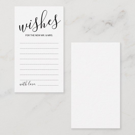 スクリプモダント結婚のアドバイスとウィッシュカード アドバイスカード (正面/裏面)