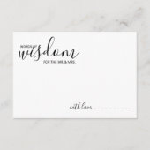 スクリプモダント結婚のアドバイスとウィッシュカード アドバイスカード (正面)