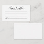 スクリプモダント結婚のアドバイスとウィッシュカード アドバイスカード (正面/裏面)