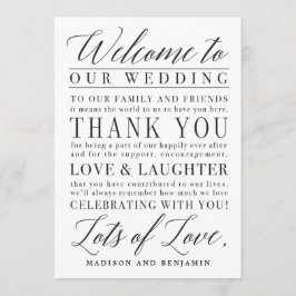 スクリプモダント結婚のウェルカムサンキューレター サンキューカード