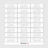 スクリプモダント結婚のゲスト住所 シール (シート)