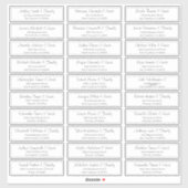スクリプモダント結婚のゲスト名アドレス シール (シート)