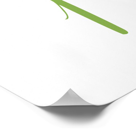 スクリプモダント結婚のテーブル番号1記号 ポスター (角)