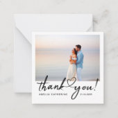 スクリプモダント結婚の予算ミニサンキューカード ノートカード (正面)