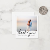 スクリプモダント結婚の予算ミニサンキューカード ノートカード (正面/裏面インサイチュ)