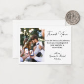 スクリプモダント結婚の写真はシ感謝していック ノートカード (正面/裏面インサイチュ)