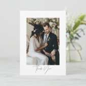 スクリプモダント結婚の写真サンキューカード サンキューカード (スタンド正面)