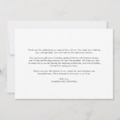 スクリプモダント結婚の写真サンキューカード サンキューカード (裏面)