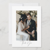 スクリプモダント結婚の写真サンキューカード サンキューカード (正面)