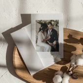 スクリプモダント結婚の写真サンキューカード サンキューカード