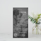 スクリプモダント結婚の写真サンキューカードQRコード サンキューカード (スタンド正面)