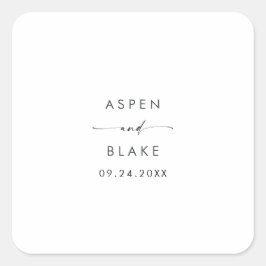 スクリプモダント結婚の封筒用シール スクエアシール