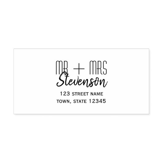 スクリプモダント結婚の差出人住所スタンプ セルフインキングスタンプ (デザイン)