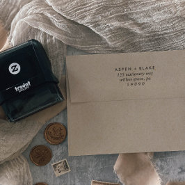 スクリプモダント結婚の差出人住所 セルフインキングスタンプ