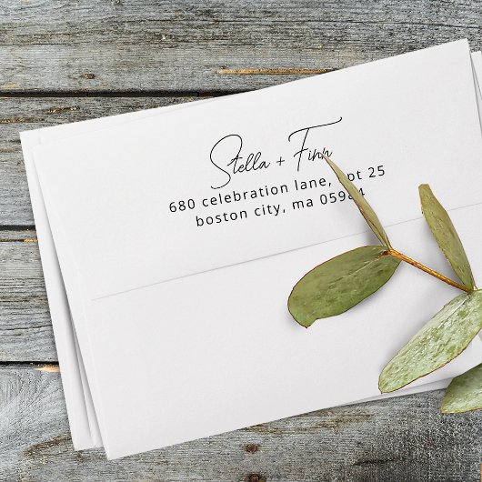 スクリプモダント結婚の差出人住所 セルフインキングスタンプ